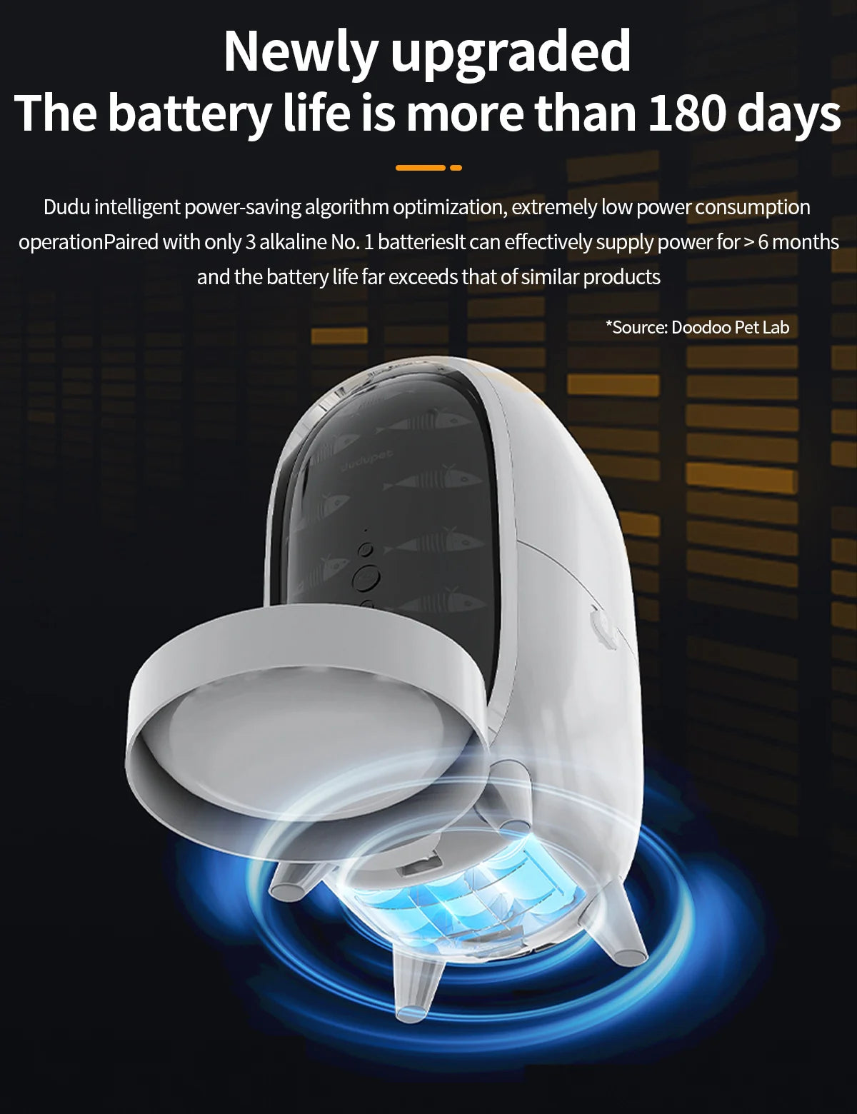 Smart Automatic Cat Feeder with WiFi Control, Anti-Clog Design & Airtight Storage – Ensures Fresh Food for Cats & Small Dogs