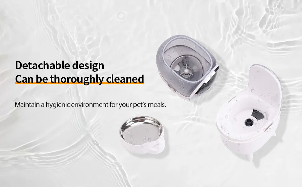 Smart Automatic Cat Feeder with WiFi Control, Anti-Clog Design & Airtight Storage – Ensures Fresh Food for Cats & Small Dogs