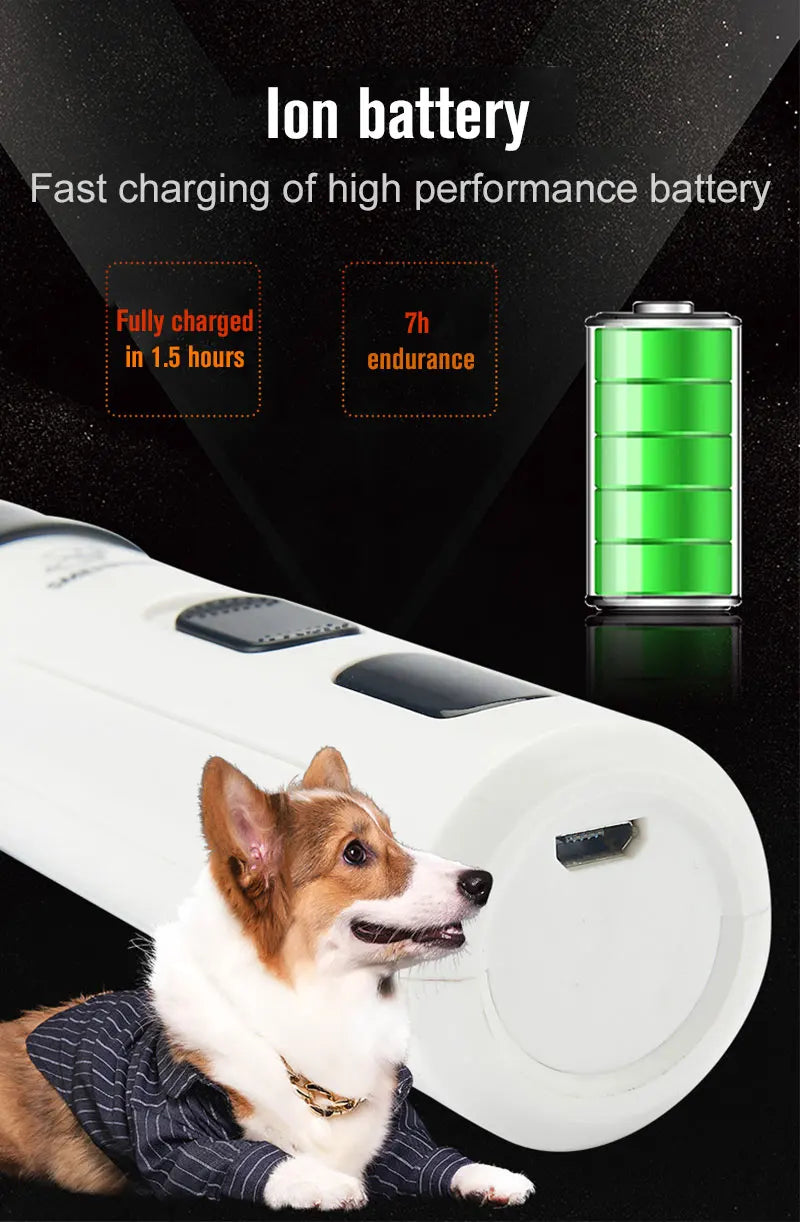 Rechargeable Electric Pet Nail Grinder – Quiet USB Trimmer for Dogs & Cats
