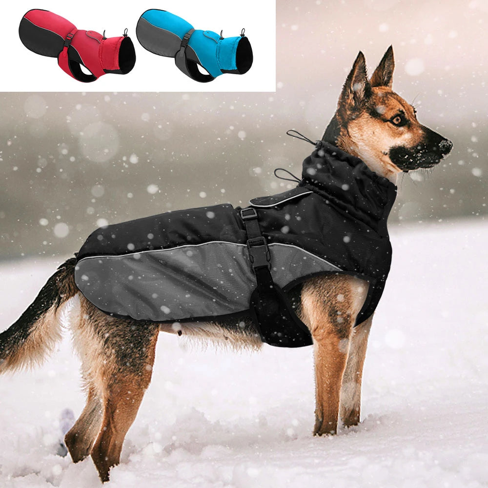 Reflective Waterproof Dog Coat – Warm Jacket for Medium & Large Dogs | Raincoat in Sizes XL to 6XL