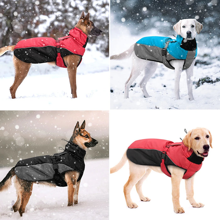 Reflective Waterproof Dog Coat – Warm Jacket for Medium & Large Dogs | Raincoat in Sizes XL to 6XL