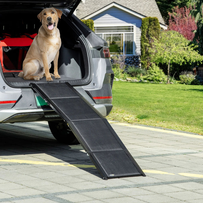 Folding Dog Car Ramp for Medium to Large Dogs – Portable, Non-Slip, Lightweight Pet Ramp for Cars & SUVs