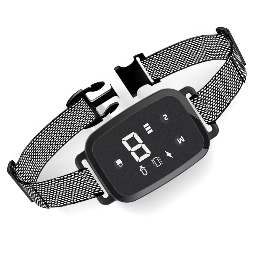 Smart Anti-Bark Dog Collar - HD Display, Rechargeable, Waterproof IP67 Bark Control for All Breeds