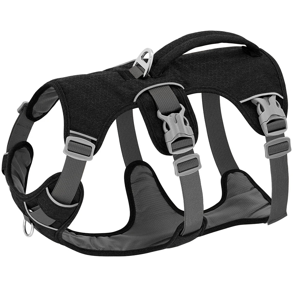 Reflective No-Pull Dog Harness with Handle – Adjustable Nylon Pet Vest for Small, Medium & Large Dogs – Durable Walking Harness for Bulldogs & More