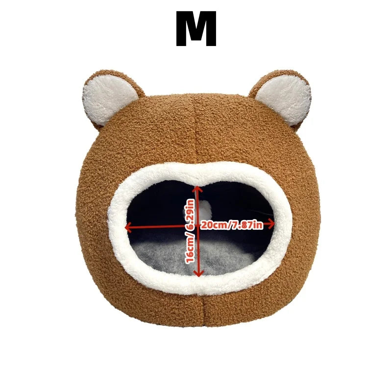 Plush Cat Cave Bed – Cozy Hideaway Lounger for Cats | Soft Cushion Mat for Feline Comfort