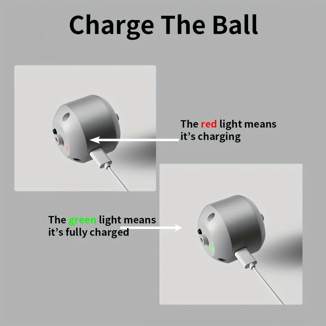 Smart Interactive Dog Toy Ball – USB Rechargeable, Automatic Bouncing & Rolling with RGB Lights for Dogs & Cats
