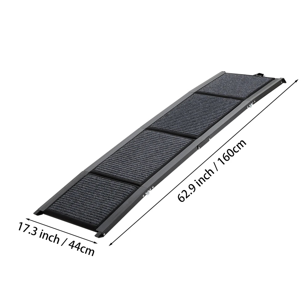 Outdoor Foldable Metal Dog Ramp – Non-Slip Pet Ladder for Cars, SUVs & Utes (160cm x 44cm)