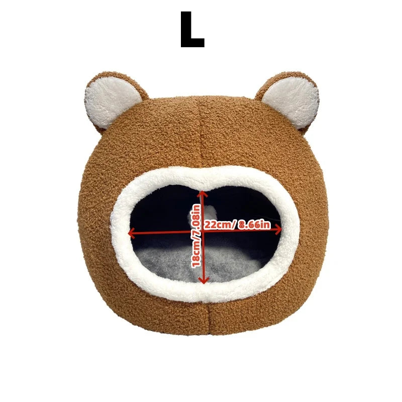 Plush Cat Cave Bed – Cozy Hideaway Lounger for Cats | Soft Cushion Mat for Feline Comfort