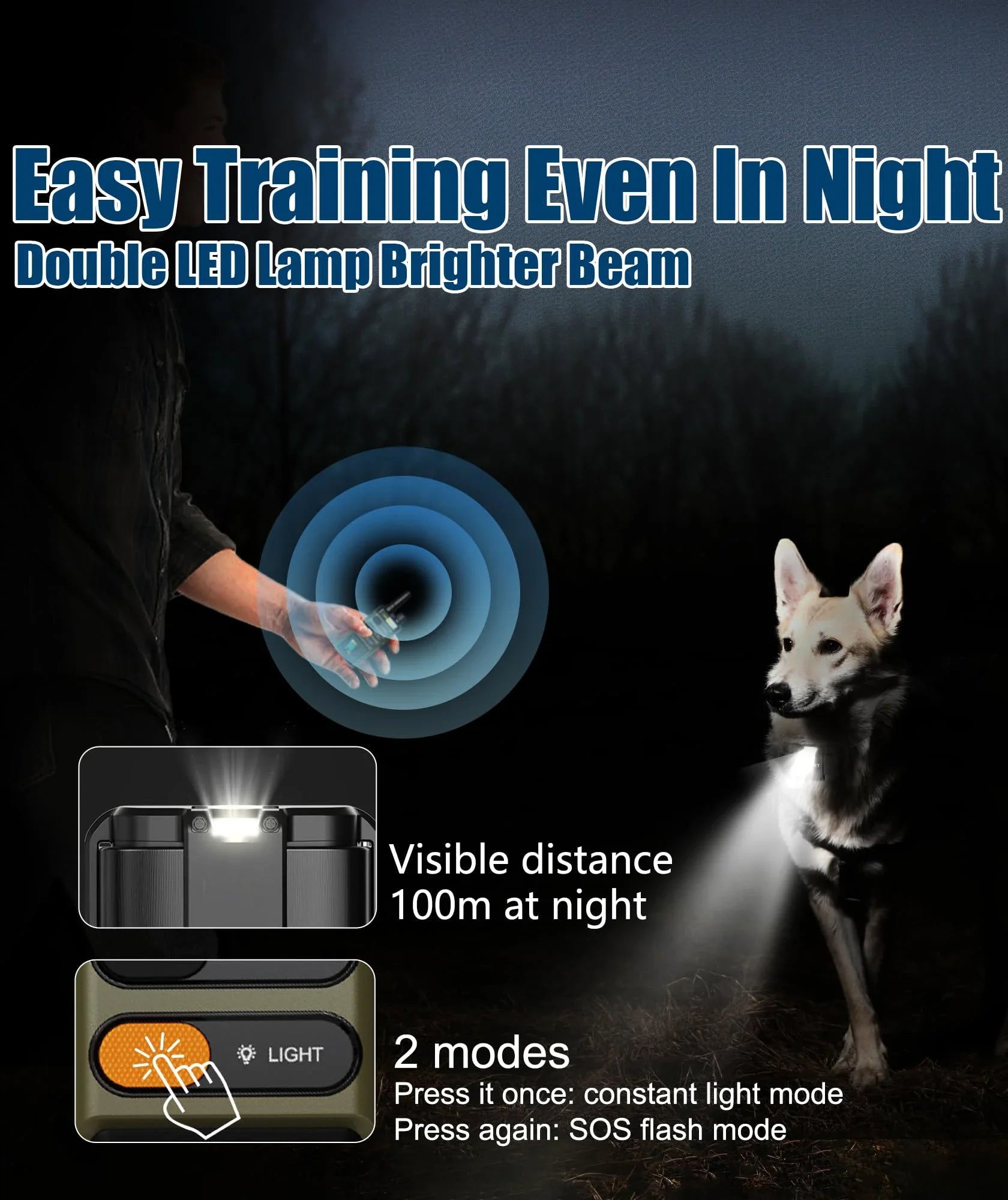 Waterproof Dog Training Collar – 5200FT Remote Electric Collar with 4 Adjustable Training Mode