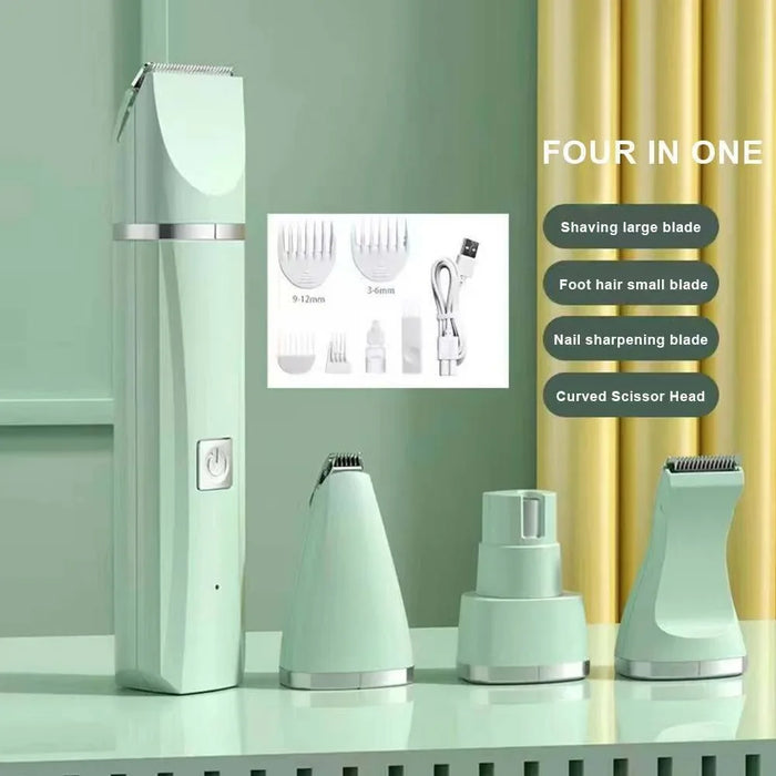 Pro Silent Cordless Dog Clippers – Low Noise Pet Hair Trimmer & Shaver, 4-in-1 Grooming Kit for Dogs, Cats & Small Animals