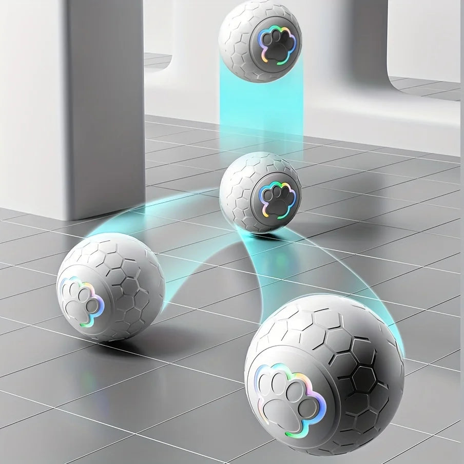 Smart Interactive Dog Toy Ball – USB Rechargeable, Automatic Bouncing & Rolling with RGB Lights for Dogs & Cats