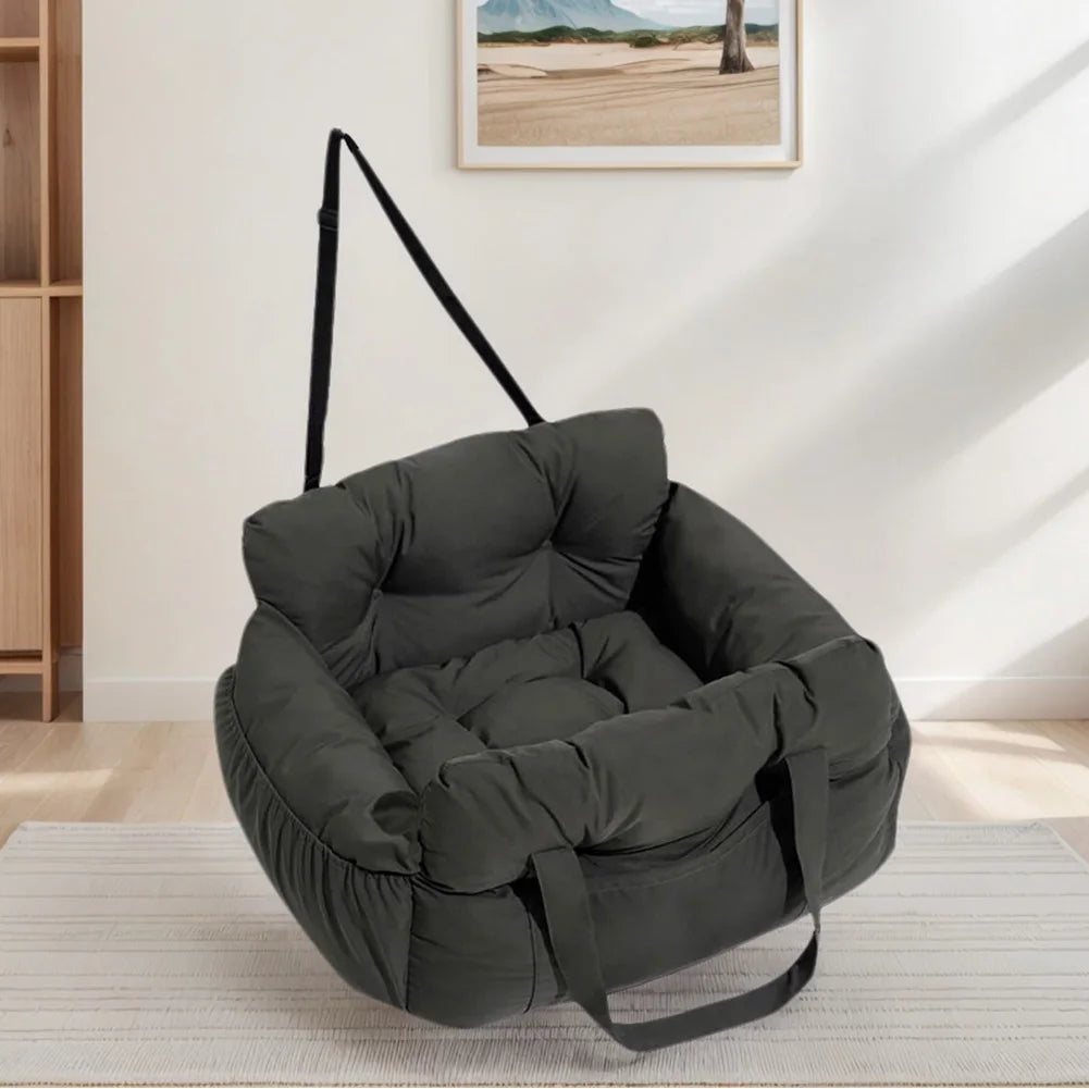 Washable Dog Car Seat with Safety Belt – Pet Booster Seat for Small & Medium Dogs up to 7.5kg