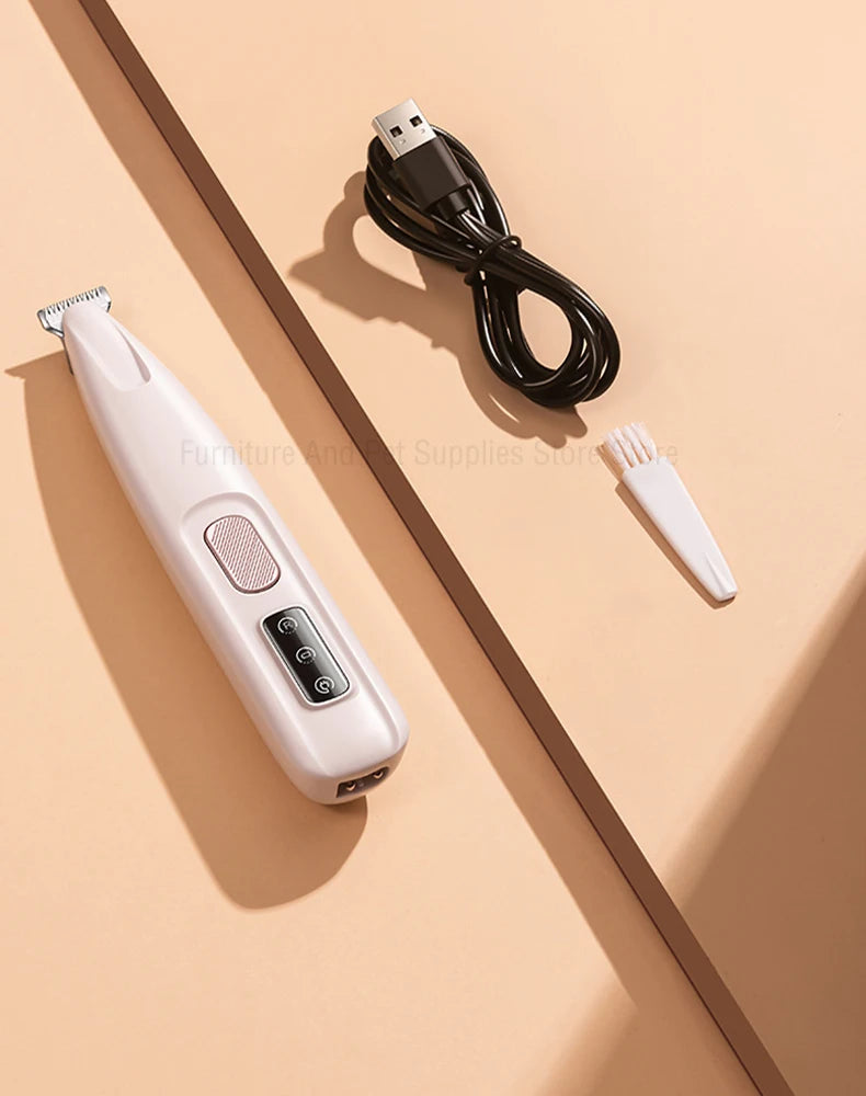 Pet Grooming Clippers with LED Light – Dog Paw Trimmer, Waterproof Design, Quiet Motor & LED Display for Precision