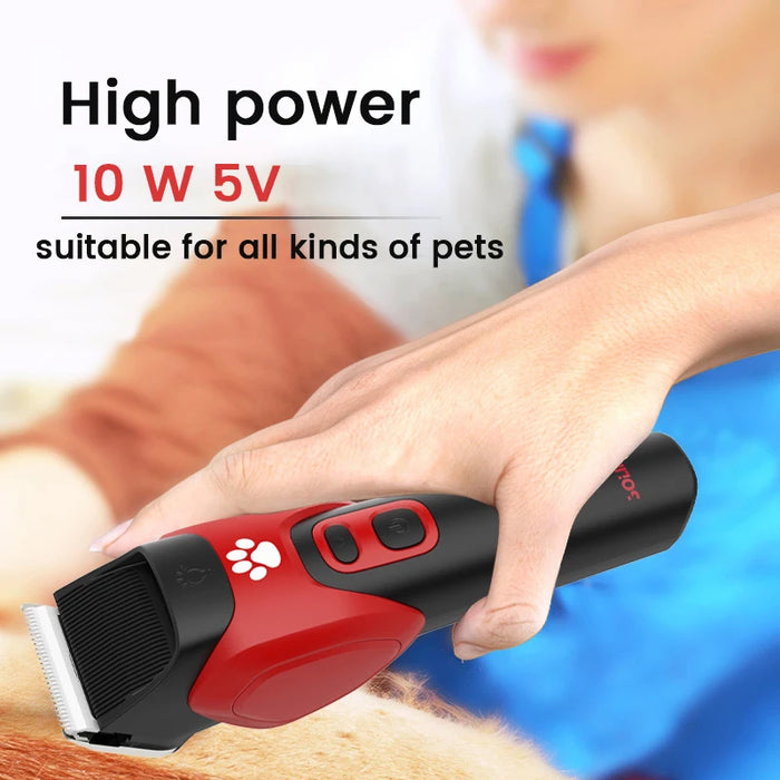 Professional Pet Hair Clipper – Rechargeable, Quiet & Powerful Trimmer for Dogs and Cats