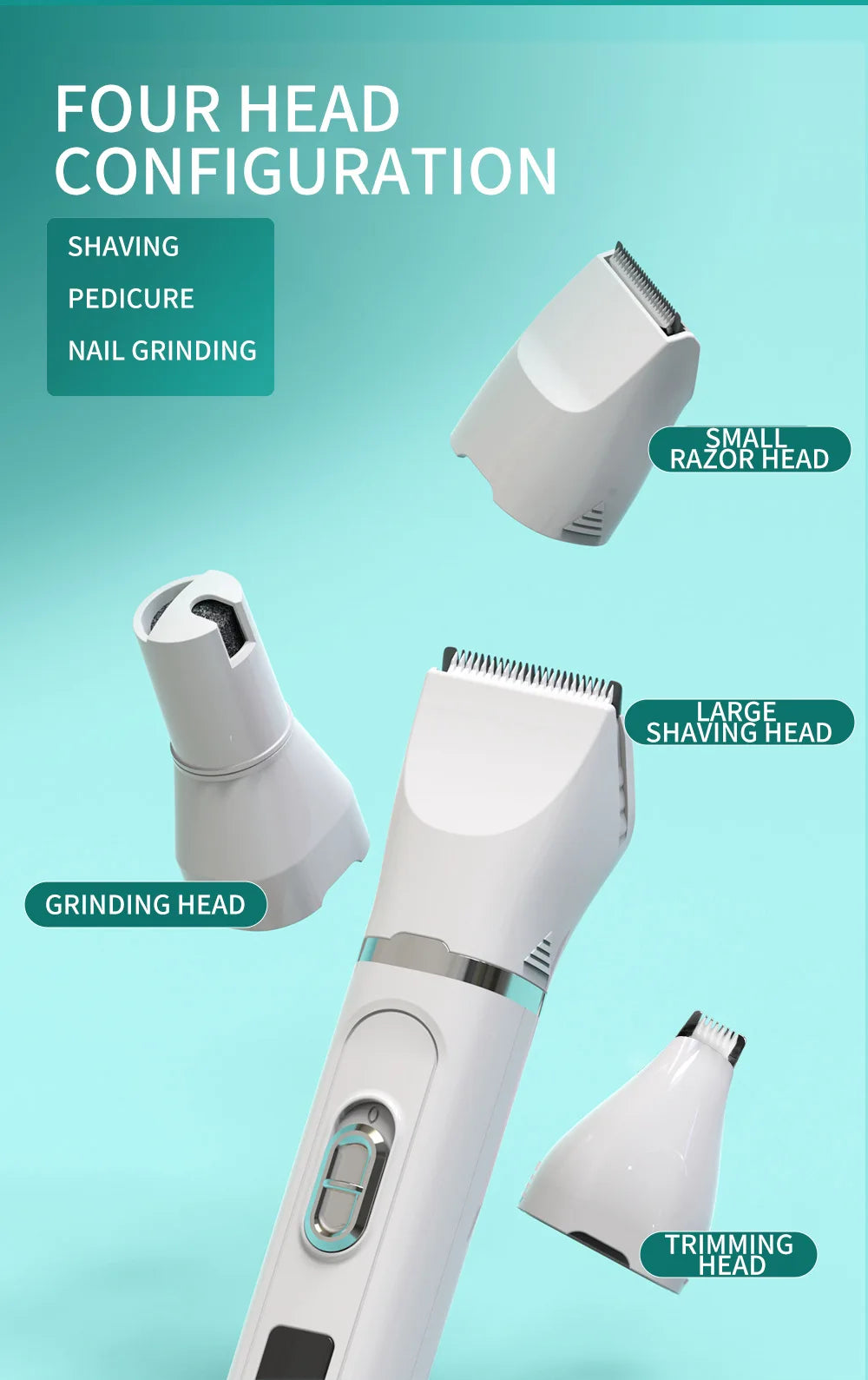 4-in-1 Electric Pet Hair Trimmer & Grooming Clippers – Professional Clippers for Dogs & Cats