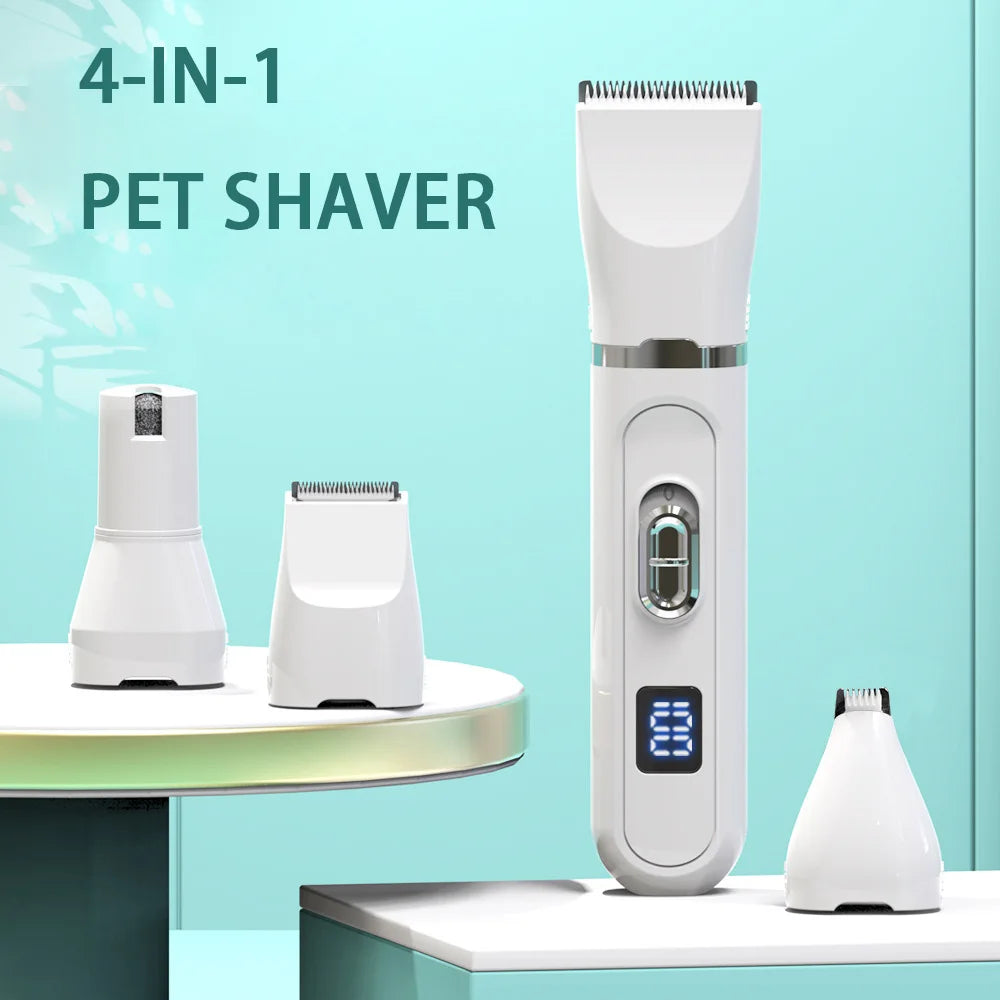 4-in-1 Electric Pet Hair Trimmer & Grooming Clippers – Professional Clippers for Dogs & Cats