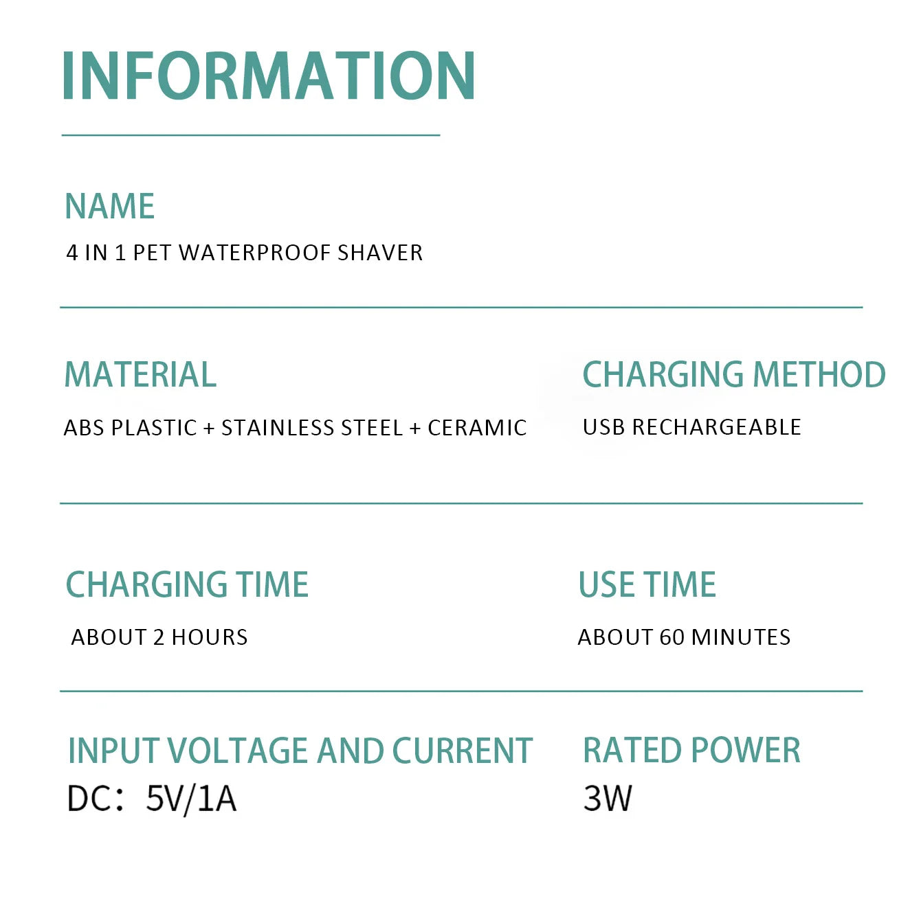 4-in-1 Electric Pet Hair Trimmer & Grooming Clippers – Professional Clippers for Dogs & Cats