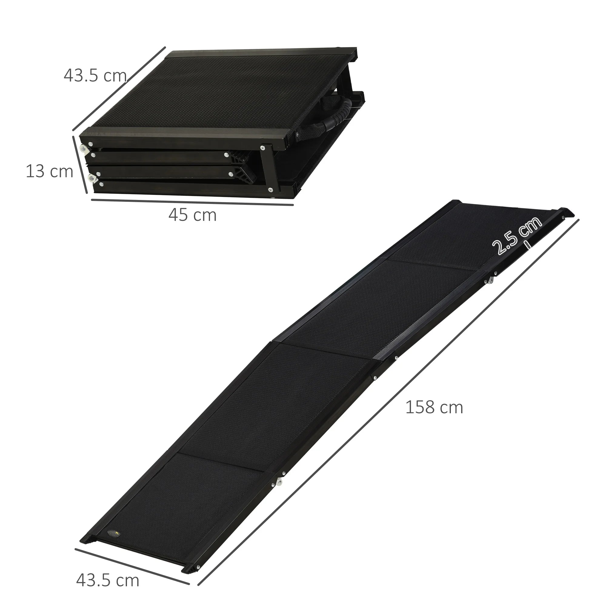 Folding Dog Car Ramp for Medium to Large Dogs – Portable, Non-Slip, Lightweight Pet Ramp for Cars & SUVs