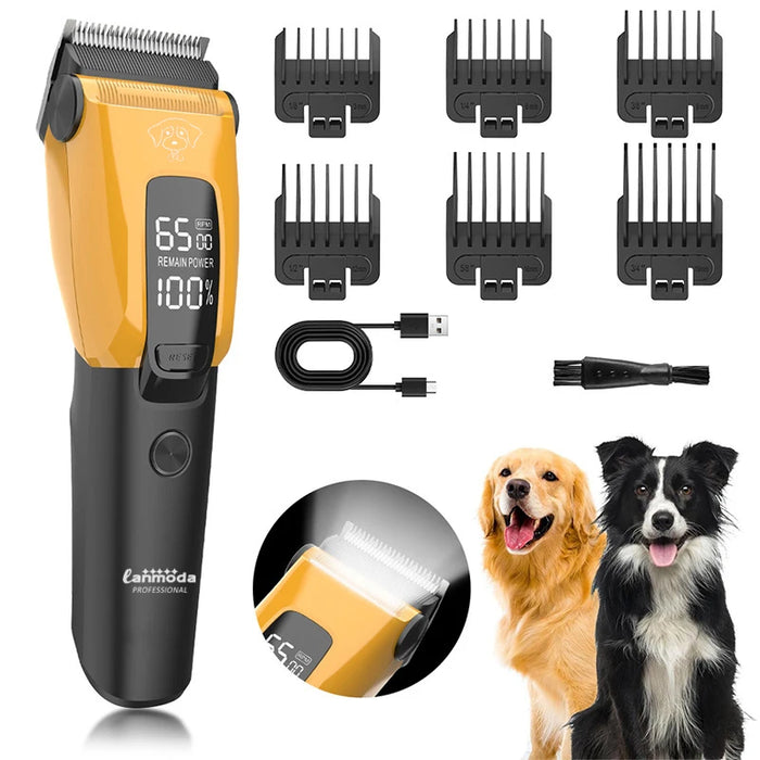 Professional Pet Hair Clipper – Rechargeable, Quiet & Powerful Dog and Cat Grooming Trimmer & Shaver