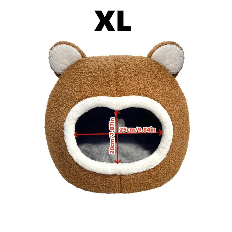 Plush Cat Cave Bed – Cozy Hideaway Lounger for Cats | Soft Cushion Mat for Feline Comfort