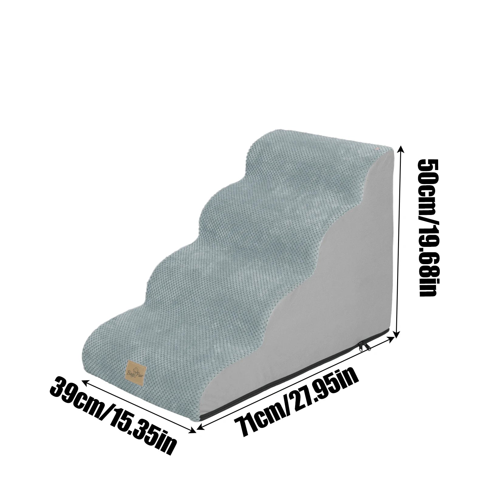 Pet Dog Stairs for High Beds & Sofas – Soft Foam Steps with Washable Cover for Small Dogs & Puppies