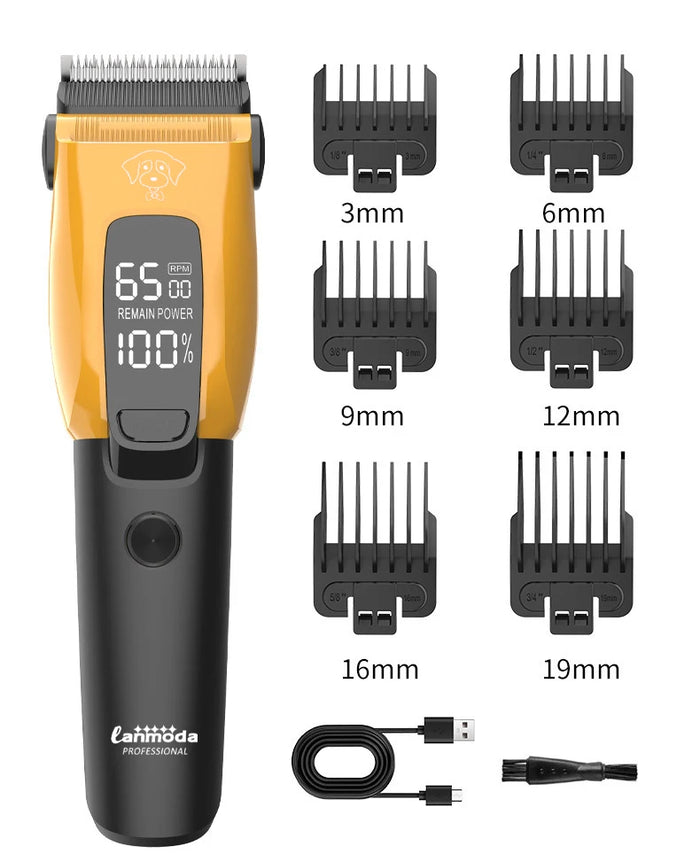 Professional Pet Hair Clipper – Rechargeable, Quiet & Powerful Dog and Cat Grooming Trimmer & Shaver