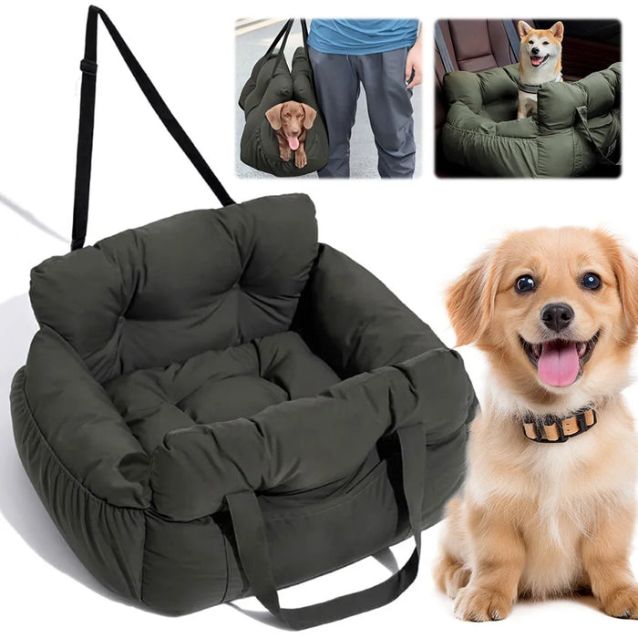 Washable Dog Car Seat with Safety Belt – Pet Booster Seat for Small & Medium Dogs up to 7.5kg