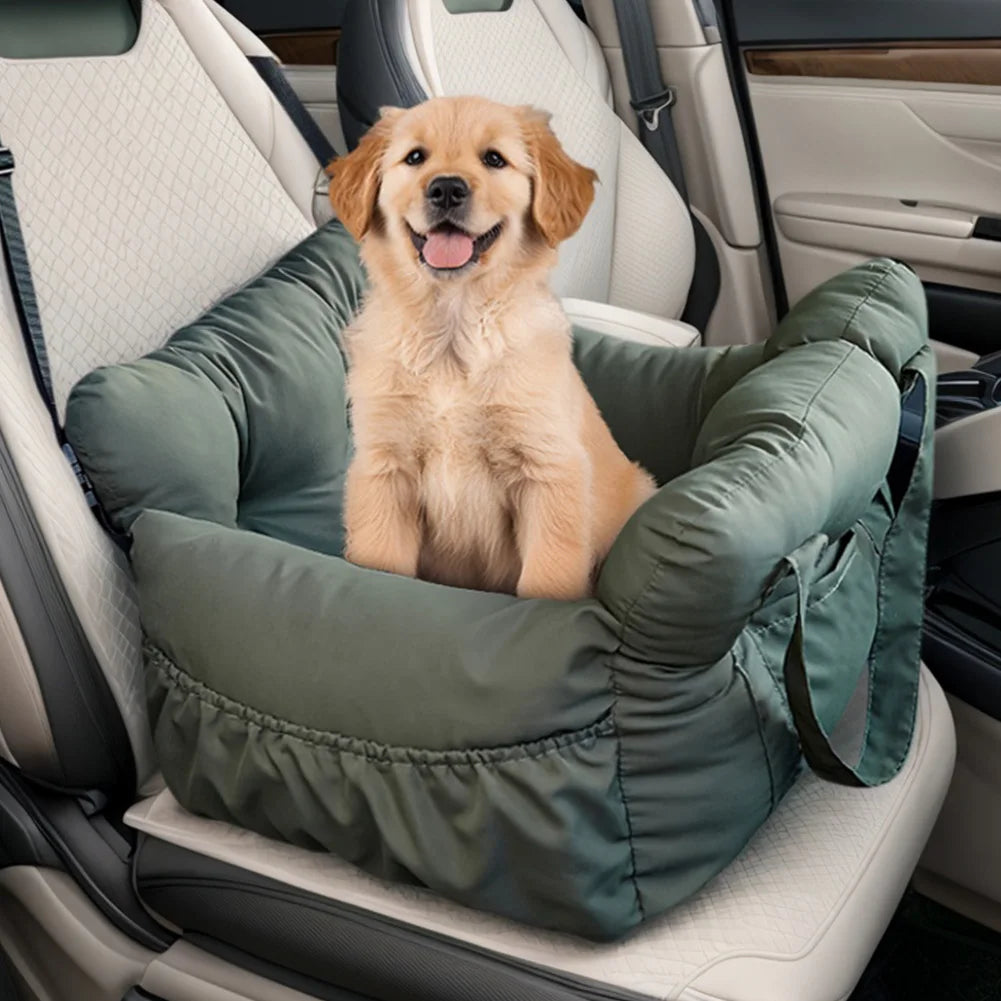 Washable Dog Car Seat with Safety Belt – Pet Booster Seat for Small & Medium Dogs up to 7.5kg
