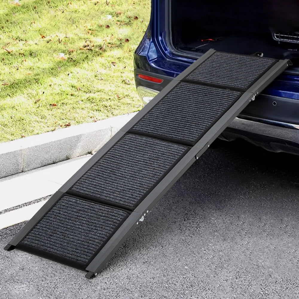 Outdoor Foldable Metal Dog Ramp – Non-Slip Pet Ladder for Cars, SUVs & Utes (160cm x 44cm)
