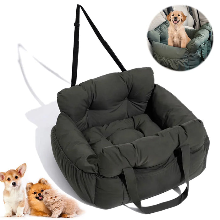 Washable Dog Car Seat with Safety Belt – Pet Booster Seat for Small & Medium Dogs up to 7.5kg