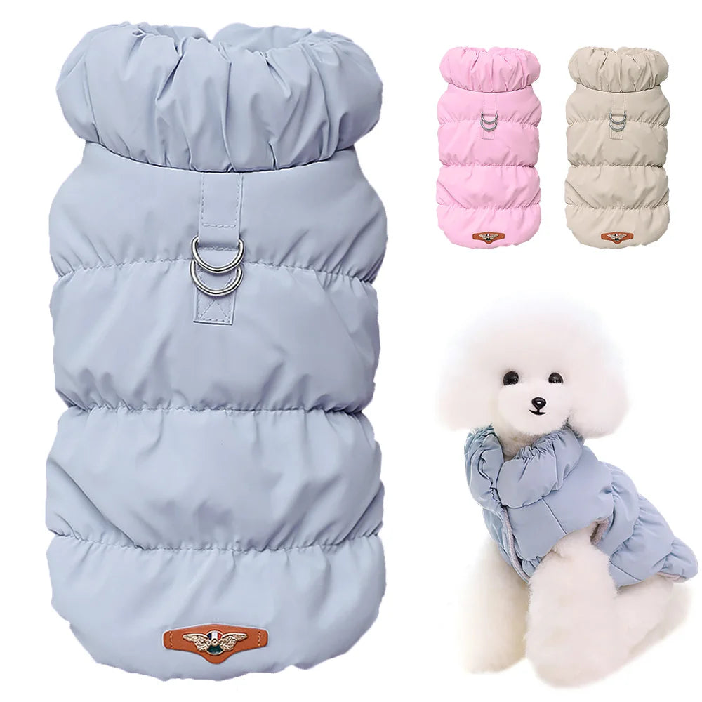 Stylish & Premium Warm Dog Coat – Winter Jacket for Small Dogs, Chihuahuas, French Bulldogs & Poodles, Soft Padded Pet Outfit