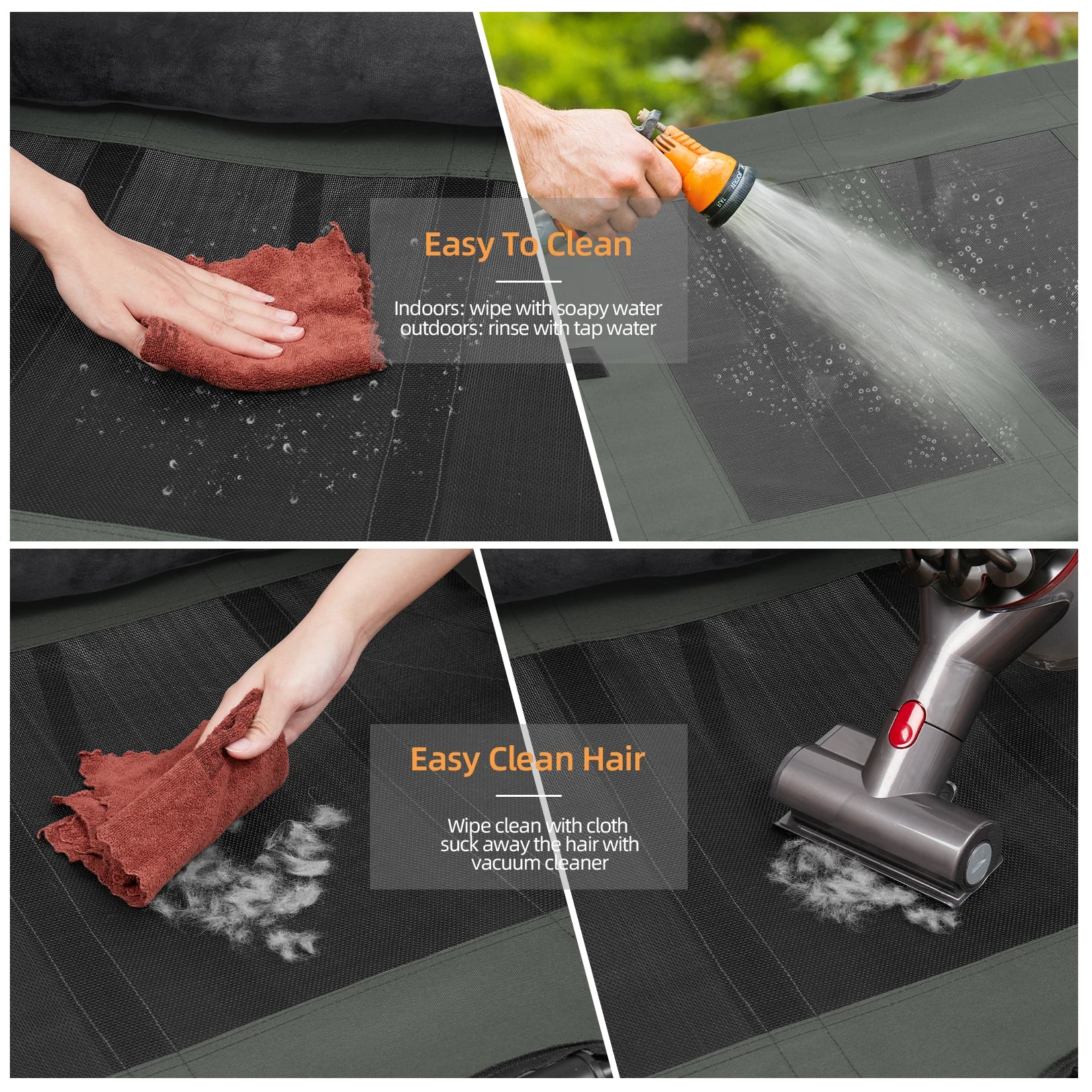 Elevated Dog Bed for Dogs & Cats - Indoor & Outdoor Pet Lounger with Detachable Plush Bolster, Cooling Design for Summer & Winter, Sizes L to XL