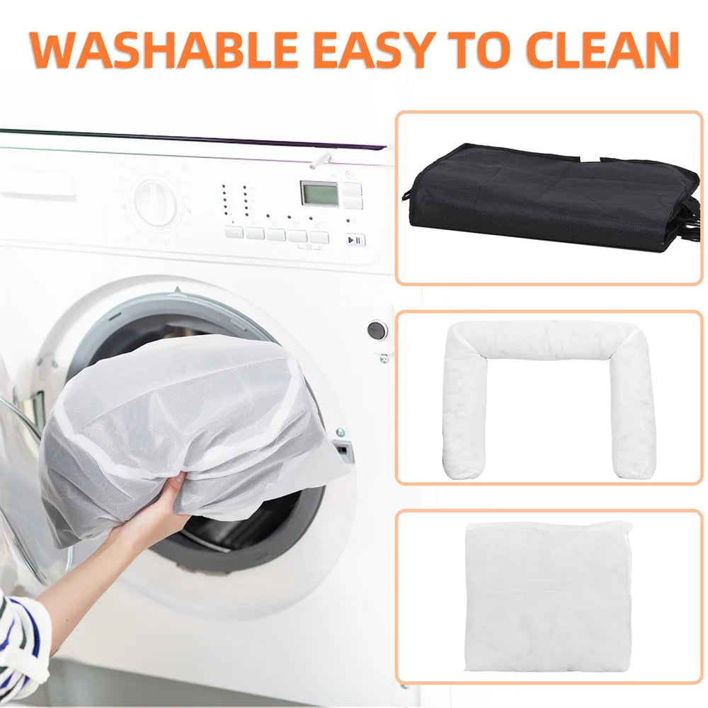 Portable Dog Car Seat Bed – Waterproof Pet Booster Seat with Safety Belt & Travel Cushion