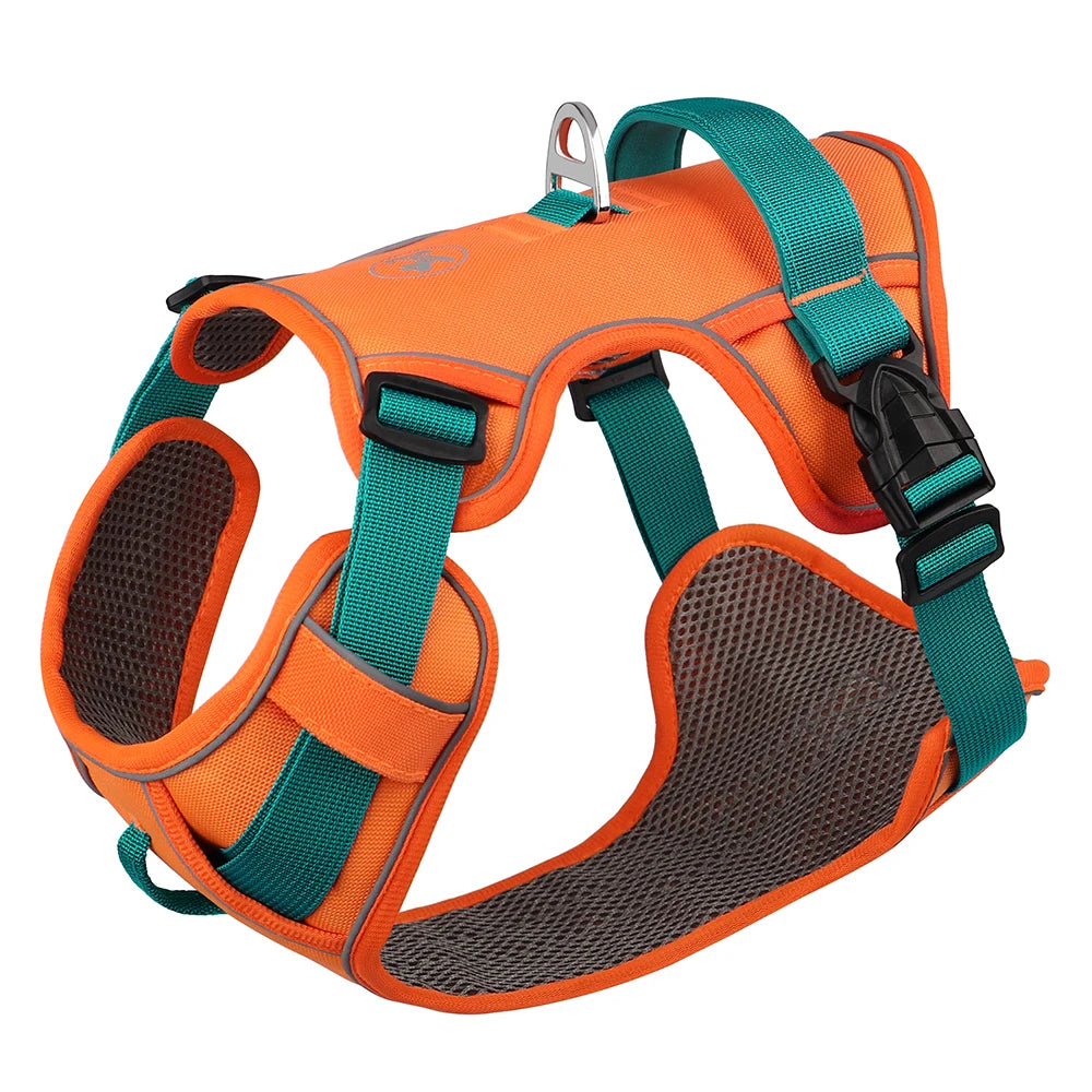 Reflective Mesh Dog Harness – Breathable No-Pull Pet Vest, Adjustable & Durable for Small, Medium & Large Dogs – Comfy Nylon Training Harness with Safety Straps