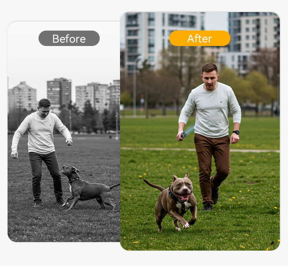 Ultrasonic Dog Repeller – Rechargeable Anti-Barking & Training Device with LED Flashlight