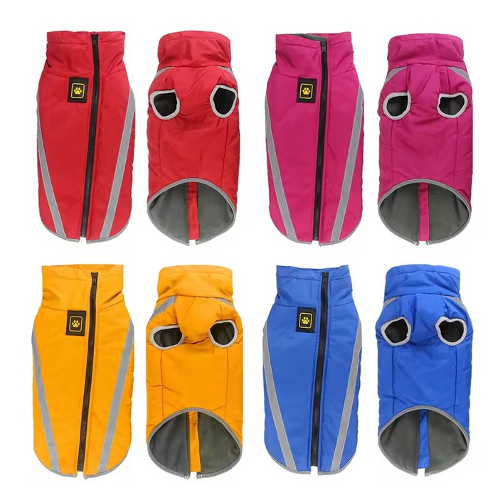 Waterproof Winter Dog Jacket – Warm, Padded & Reflective Coat for Medium to Large Dogs