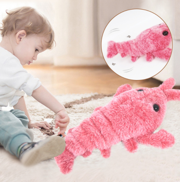 USB Charging Electric Jumping Shrimp Pet Toy