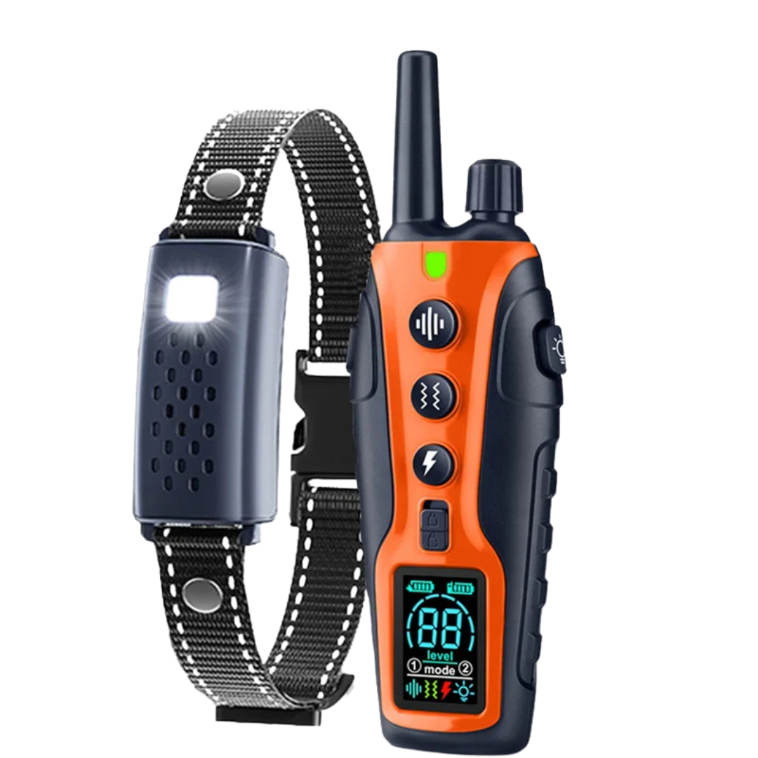 Smart Dog Training Collar with Remote – Long Range, Anti-Bark, Beep, Vibration, Shock & Light Modes | Waterproof & Rechargeable!