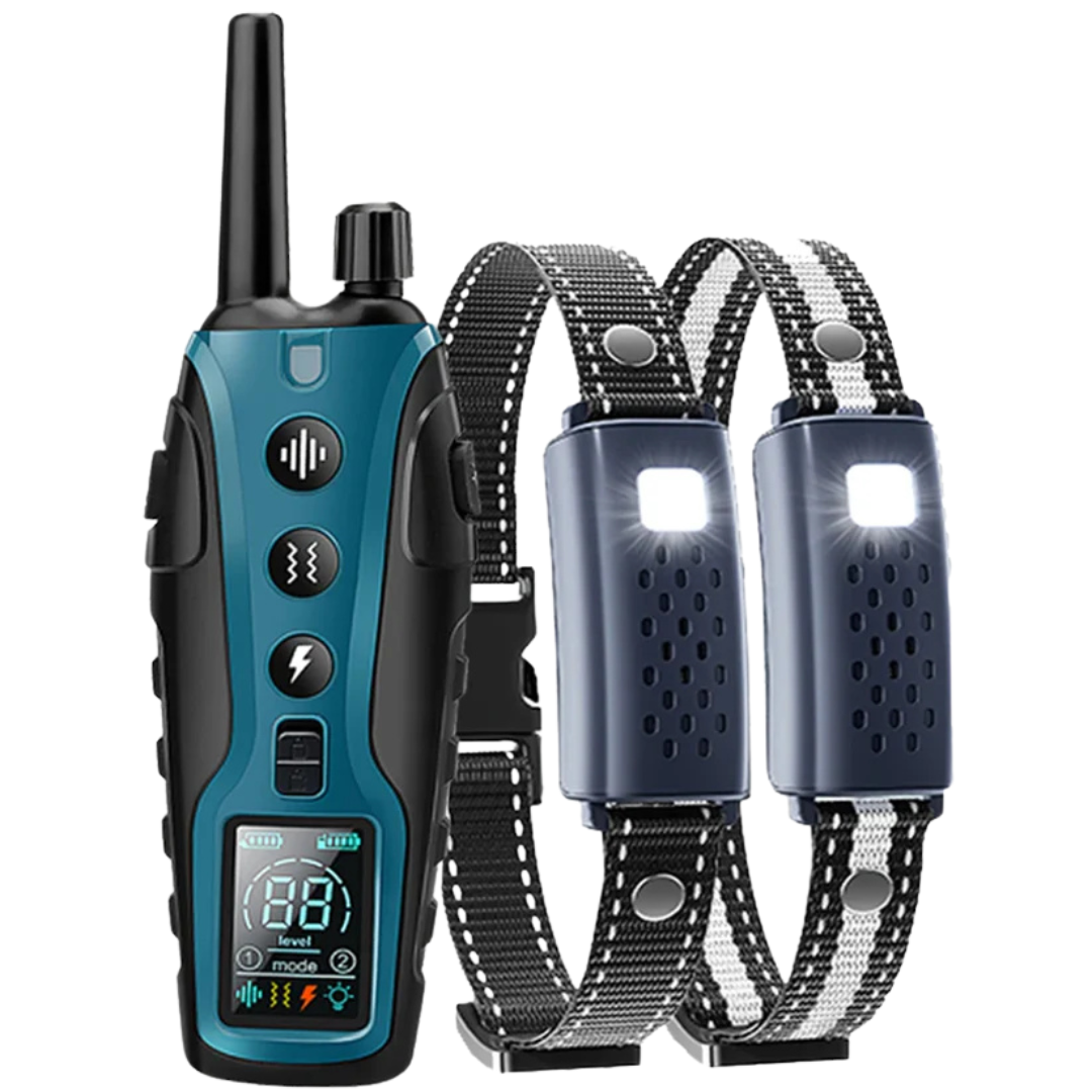 Smart Dog Training Collar with Remote – Long Range, Anti-Bark, Beep, Vibration, Shock & Light Modes | Waterproof & Rechargeable!