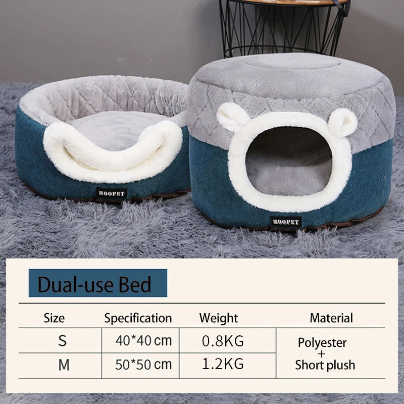 Pet Bed Pillow with Removable Inner Cushion & Machine-Washable Zip-Off Cover – Easy-Clean, Durable Design