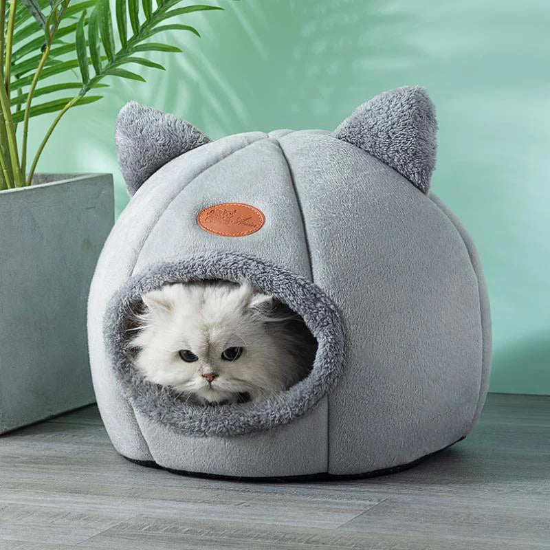 Winter Cozy Cat Bed Cave - Indoor Tent