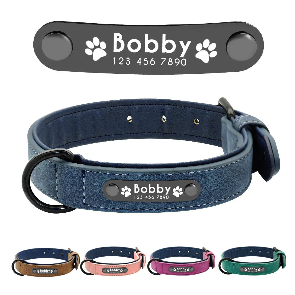 Personalized Soft Leather Dog Collar