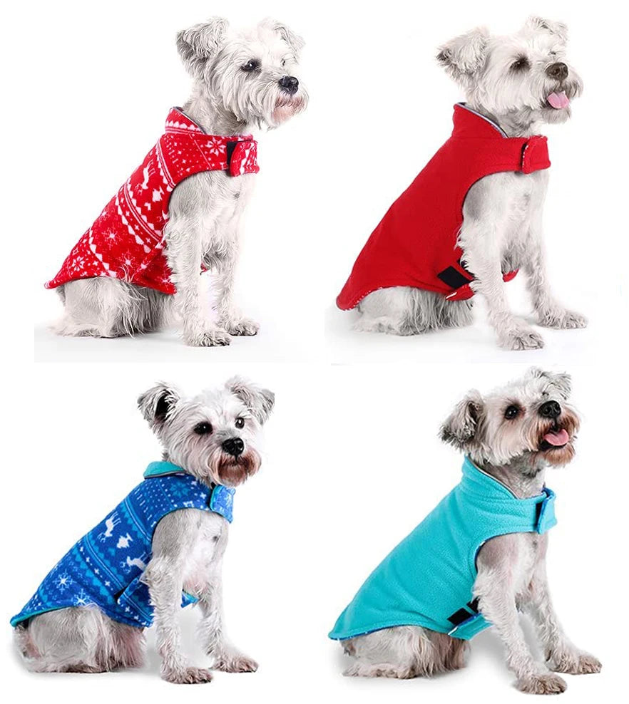 Reversible Christmas Dog Vest - Cosy Winter Warmth for Your Pet!