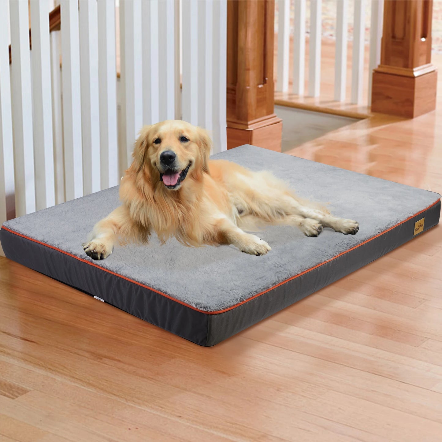 Orthopedic Memory Foam Dog Bed - Waterproof, Washable Cover, Non-skid Bottom, Joint Relief for Pets