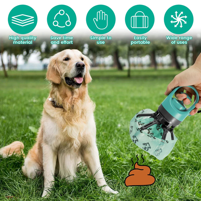 Portable Eco-Friendly 6-Claw Pet Poop Scooper with Waste Bag – Durable Dog & Cat Cleaner for Outdoor Travel & Camping