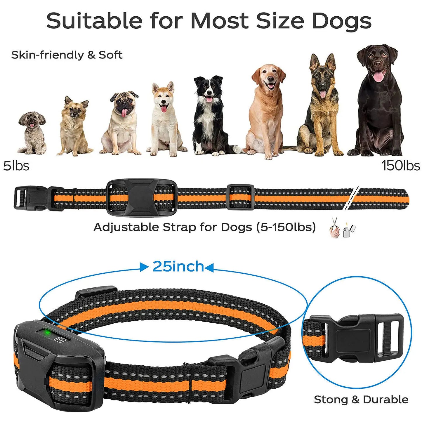 Electric Dog Training Collar – Waterproof & Rechargeable with Remote Control