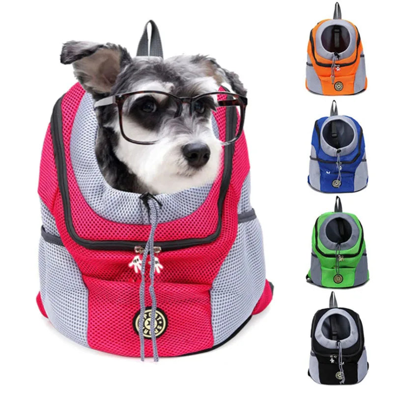 Double Shoulder Pet Backpack Carrier for Outdoor Travel