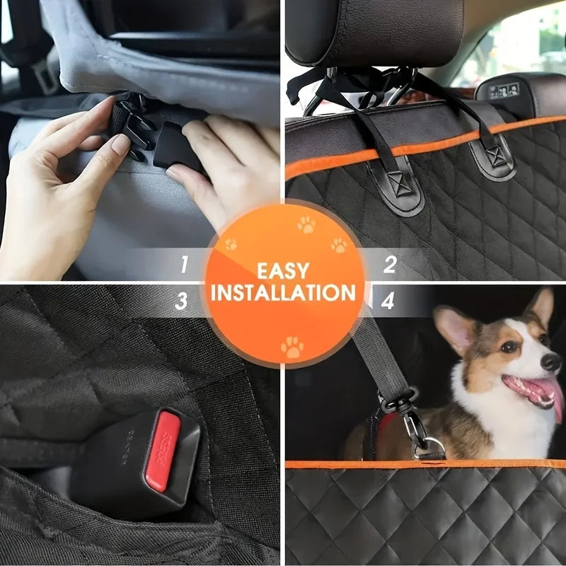 Ultimate Dog Car Seat Cover & Hammock with Back Seat Extender – Heavy-Duty, Waterproof, Nonslip Protection | Scratch-Resistant for Cars, Trucks & SUVs