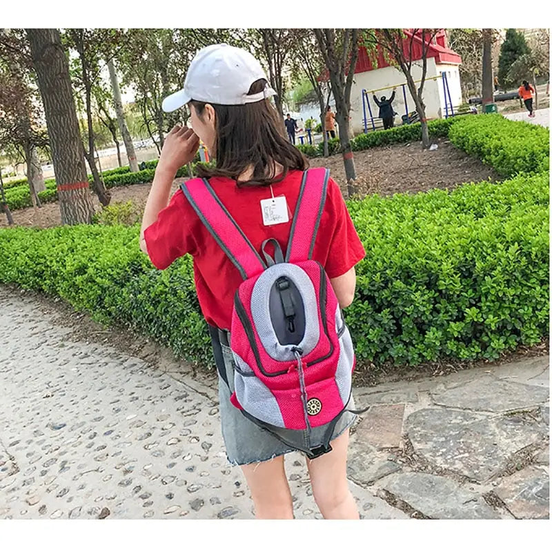 Double Shoulder Pet Backpack Carrier for Outdoor Travel