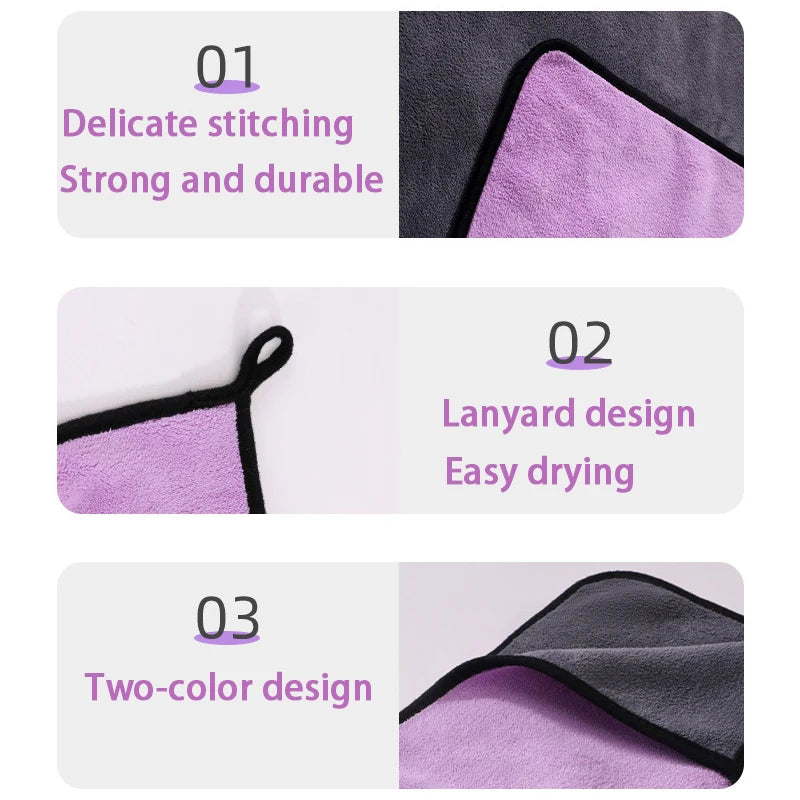 Quick Dry Pet Towel: Soft and Absorbent Bathrobe for Dogs and Cats